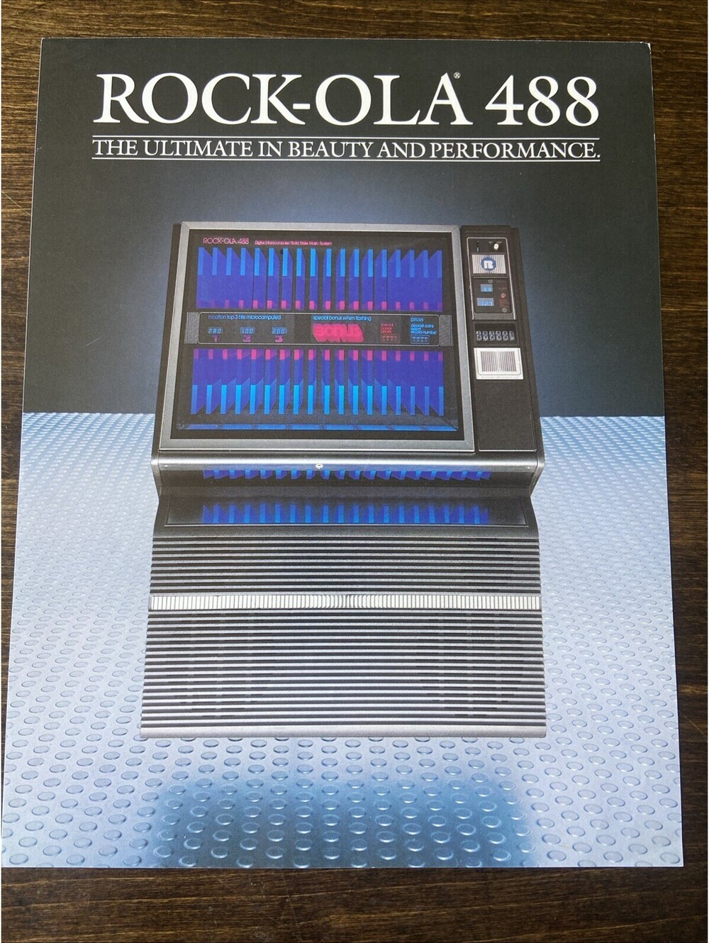 Rock-ola Jukebox Arcade Pinball FLYER Original Ad Promo Poster Not PCB